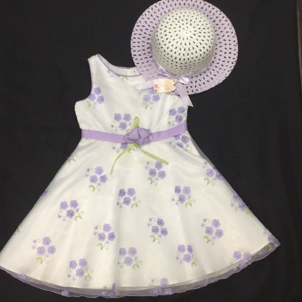 Youngland spring dress and Easter hat.